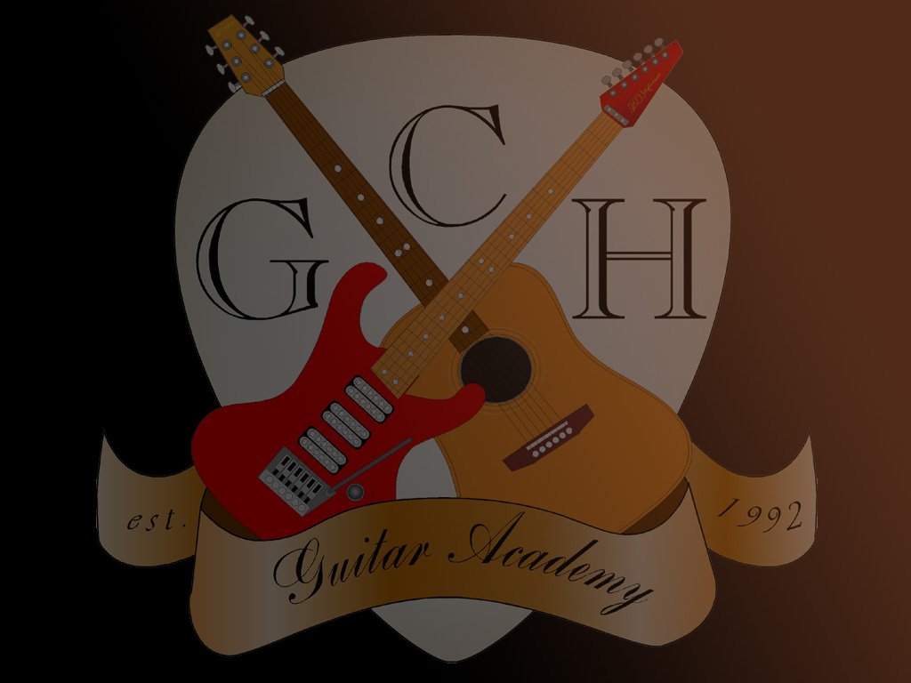 Guitar wallpaper, GCH Guitar Academy logo
